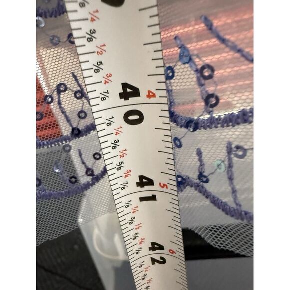 Self-Portrait Blue Strapless Lace Midi Dress US 4 Polyester Blend Cocktail - Picture 12 of 13